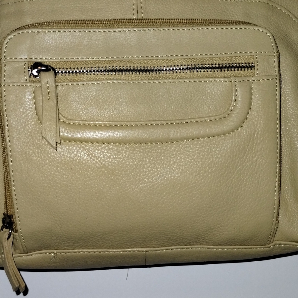 Chic Beige Leather Shoulder Bag - Picture 3 of 16